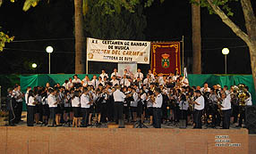 Las tres bandas interpretaron el himno a la Virgen del Carmen 