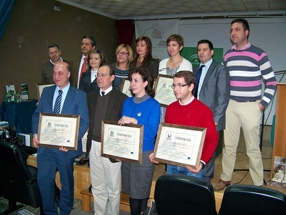 Los alcaldes de los ocho municipios implicados  reciben en Rute el certificado de la   Red de Geoparques Europeos