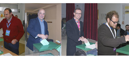 A lo largo de la mañana, los representantes locales de las distintas formaciones políticas han ejercido su derecho al voto en sus correspondientes mesas electorales